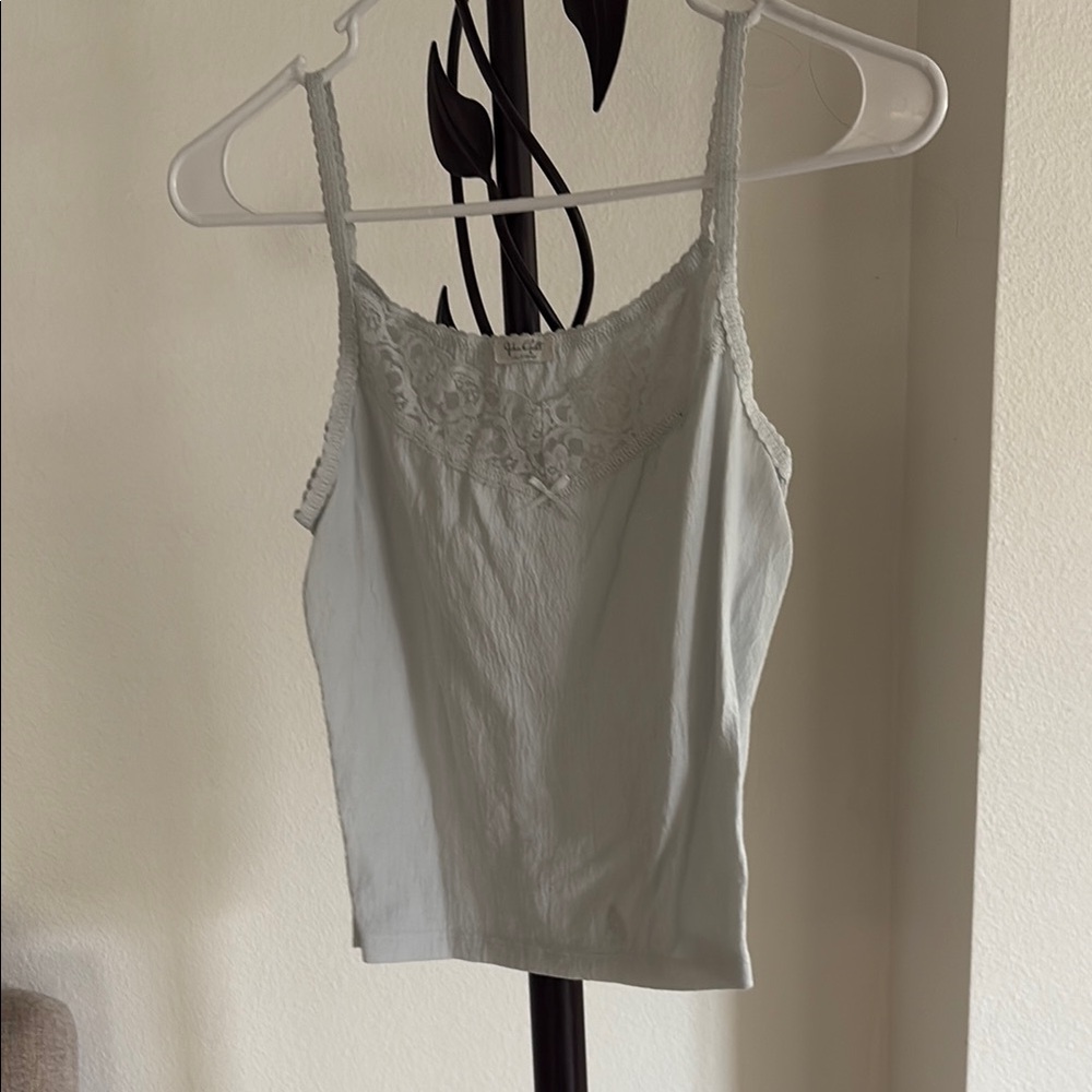 Brandy Melville Gray Embellished Crop Camisole